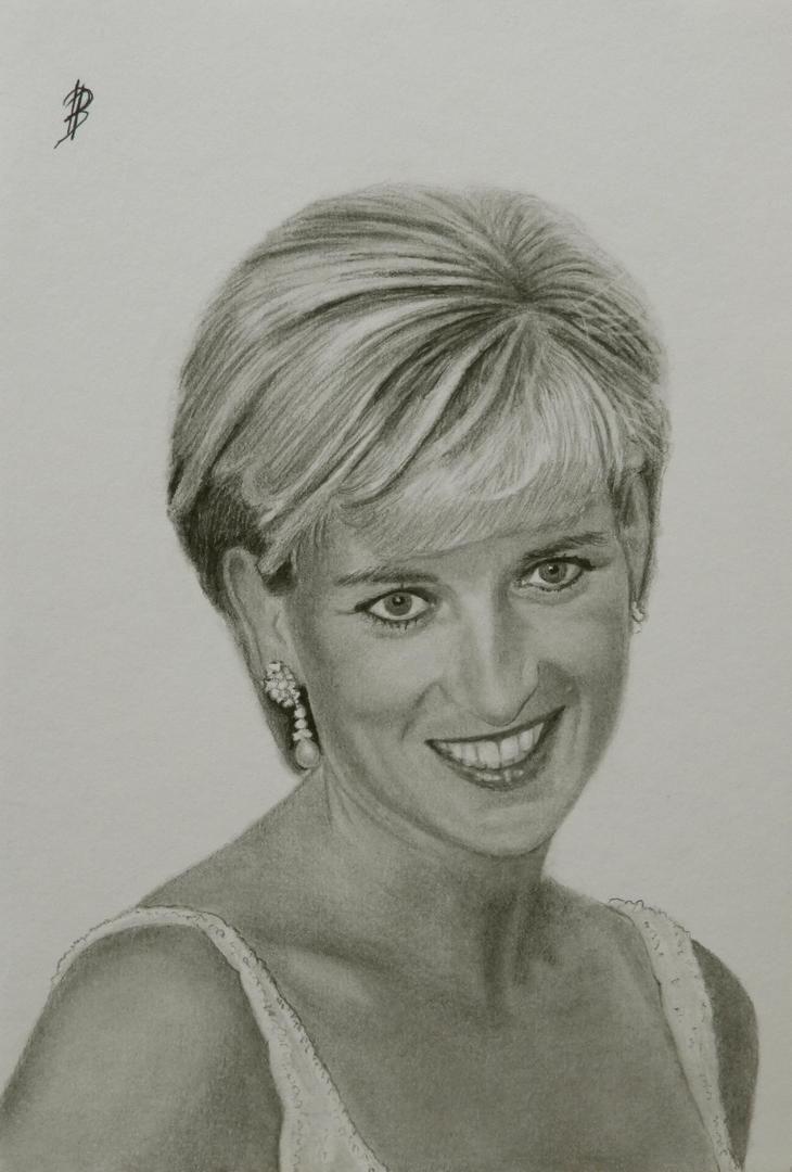 Portrettekening van Lady Diana, Lady Diana 1997