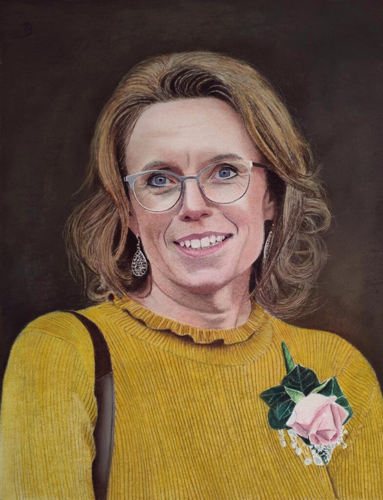 Pastel schilderij van de mooiste vrouw van de wereld